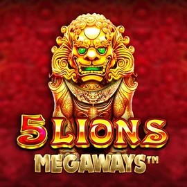 Official Slots logo: 5 Lions Megaways by Pragmatic Play at Rabbit Reel Casino