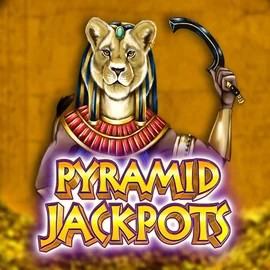 Pyramid Jackpots slot logo by King Show Games at Rabbit Reel Casino