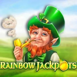 Jackpots logo of Rainbow Jackpots from Red Tiger Gaming at Rabbit Reel Casino